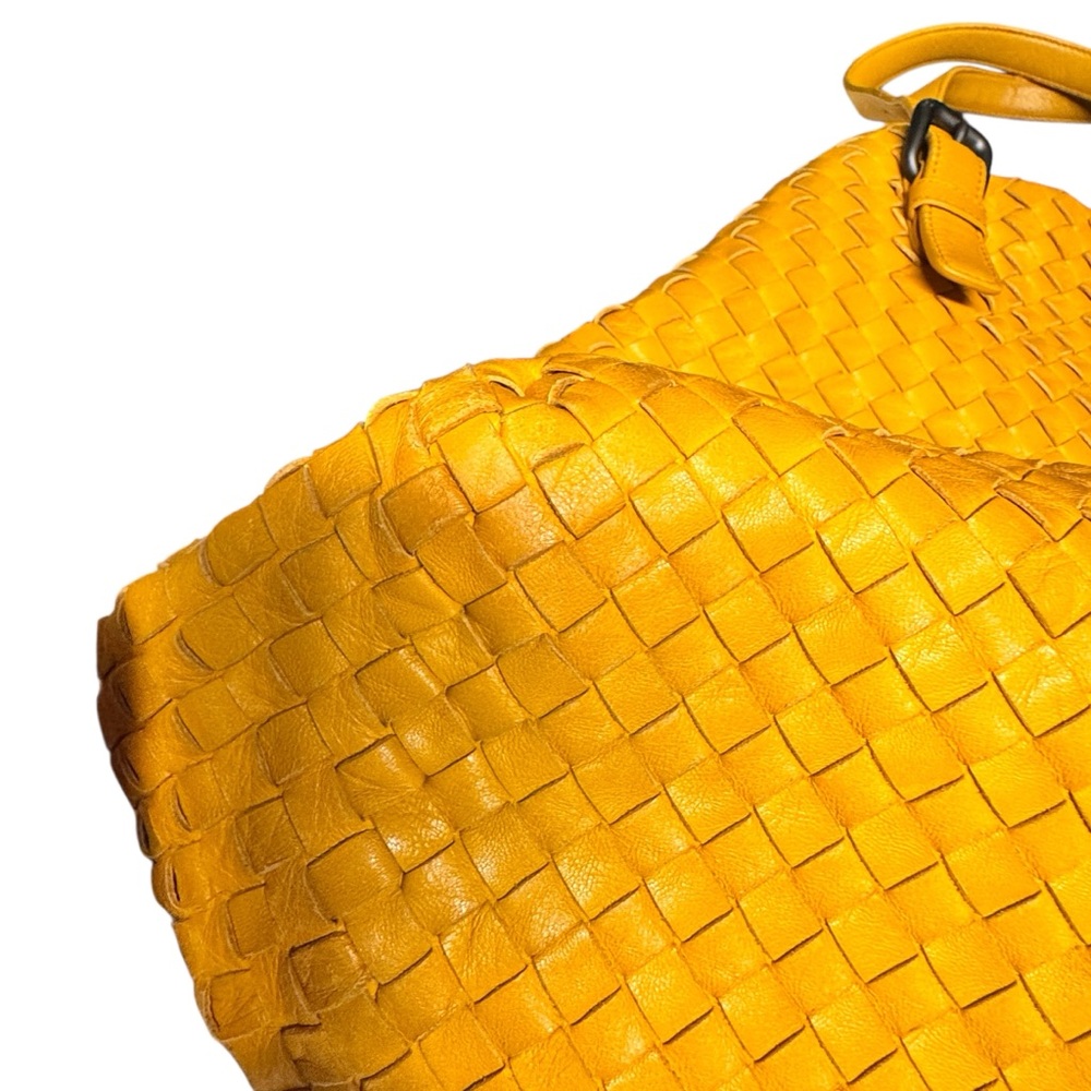 Bottega Veneta Canary yellow Intrecciato Woven Nappa Leather Large Cesta Tote - Picture 3 of 9